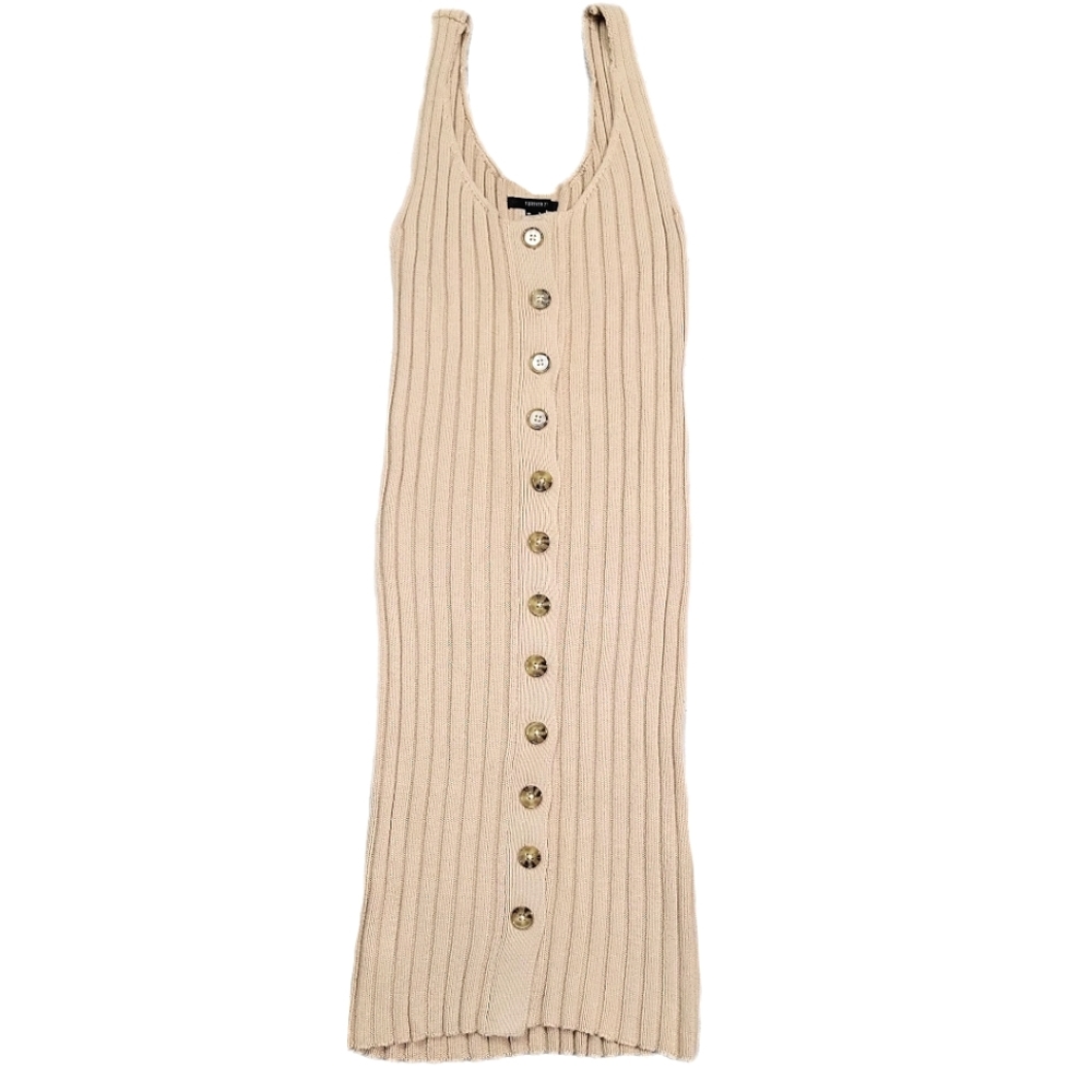 Forever 21 Knit Button-up Midi Dress Size Small